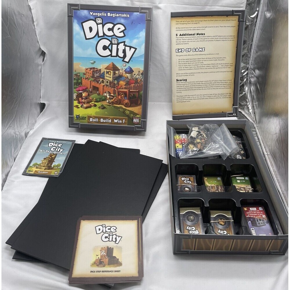 Dice City Board Game Vangelis Bagiartakis 2015 AEG, Artipia Games New Open Box